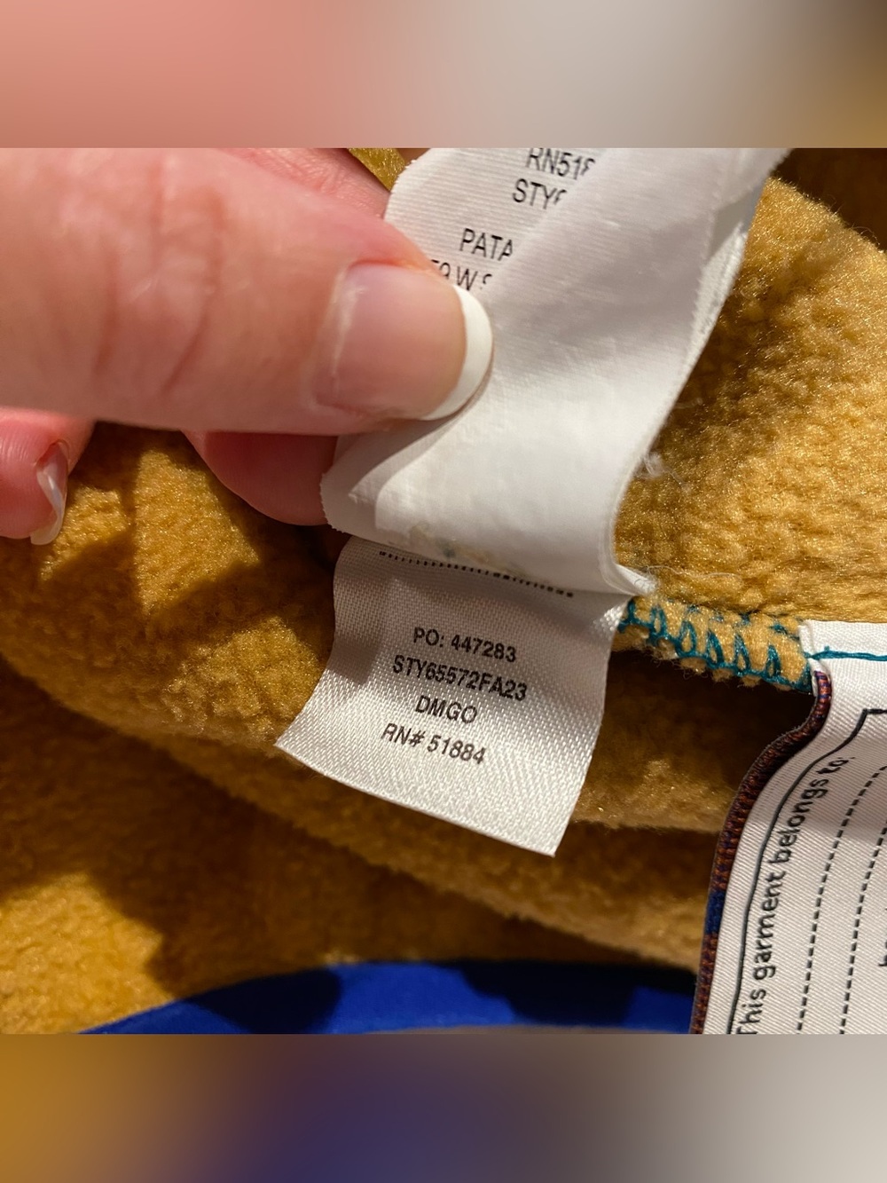 (S) Patagonia Lightweight Synchilla Snap-T Fleece Pullover Yellow Blue Small - Picture 8 of 13